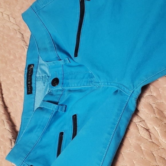 Rock & Republic pants women's size 3 electric blue Banshee lightweight - Picture 8 of 16